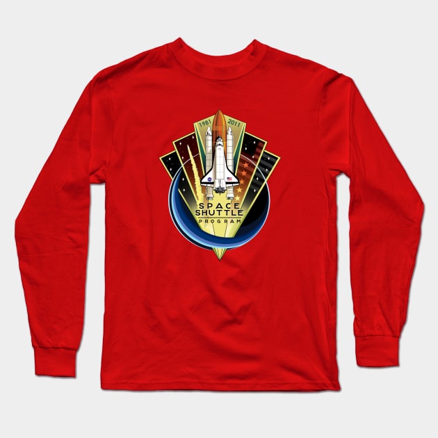 NASA Space Shuttle Program Commemorative Patch Long Sleeve T-Shirt by Blake Dumesnil Designs